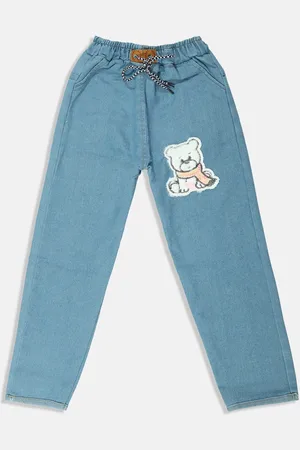 MANZON Girls Mid Rise Clean Cotton Jeans