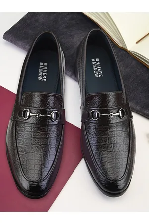 HERE&NOW Men Textured Formal Loafers