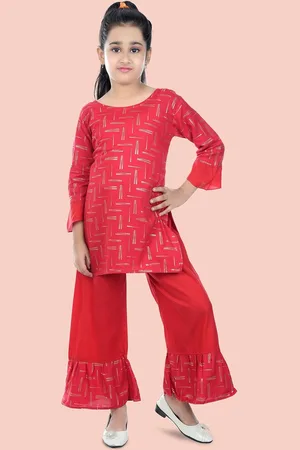 BAESD Girls Regular embellished Kurta with Palazzo Sets