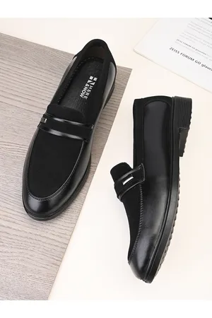 HERE&NOW Men Round Toe Slip-On Loafers