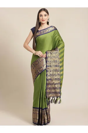 Mitera grey outlet woven design saree