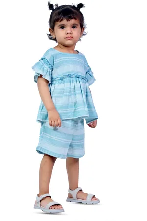 BAESD Girls Striped Pure Cotton Clothing Set