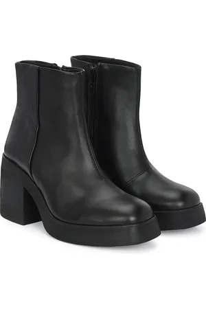 Delize Women Block Heeled Mid-Top Chelsea Boots