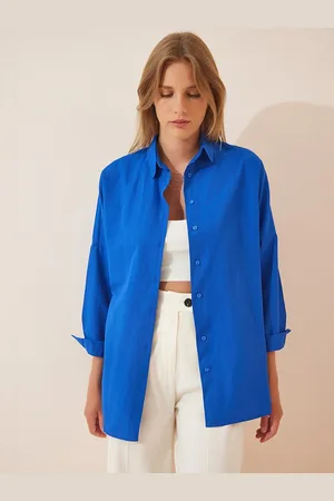 Happiness istanbul Spread Collar Long Sleeves Casual Shirt