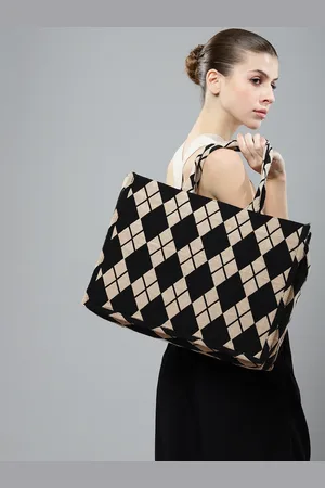 Mast & Harbour Geometric Printed Oversized Shopper Tote Bag