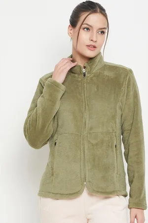 Camey Mock Collar Straight Front-Open Regular Sweatshirt