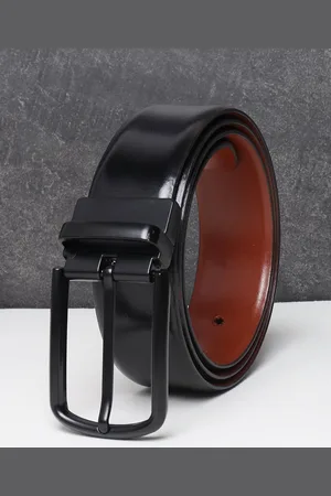 Teakwood Leathers Men Black Leather Formal Belt