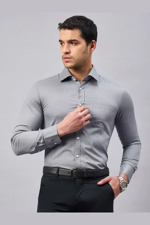 LOUIS STITCH Comfort self Design Cotton Formal Shirt