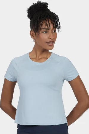 BlissClub Round Neck Raglan Sleeves Fitted Top