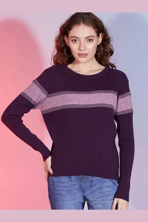 DressBerry Purple Round Neck Pullover