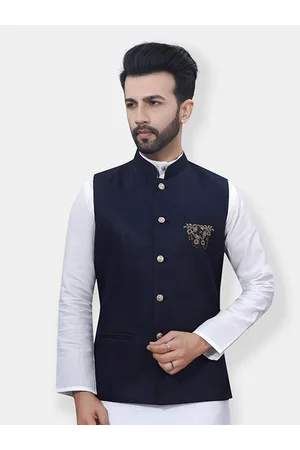 Avaeta Embroidered Mandarin Collar Nehru Jacket