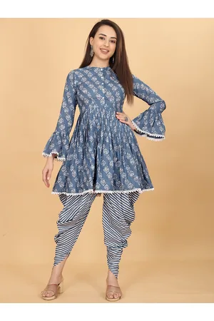 CHANSI Ethnic Motifs Printed A Line Kurta With Dhoti Pants