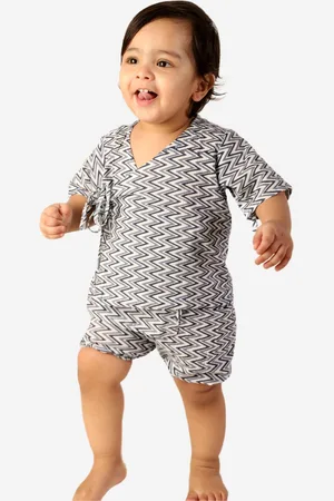 Biglilpeople Infants Kids Printed Organic Cotton Top with Shorts