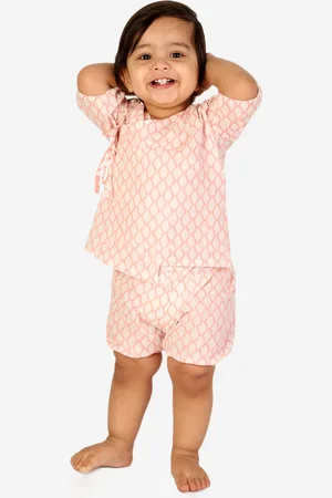 Biglilpeople Infants Kids Printed Organic Cotton Top with Shorts