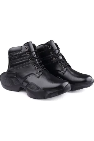 BXXY Men High-Top Lace-Up Chunky Elavator Boots