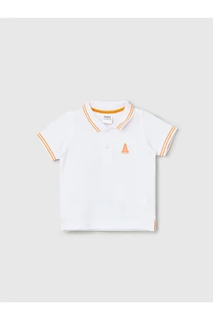 Max Collection Boys Polo Collar Applique Cotton T-shirt