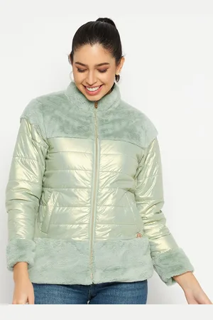 Duke Mock Collar Faux Fur Padded Jacket