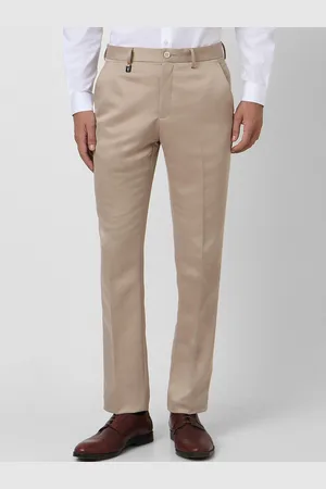 V Dot Men Skinny Fit Mid-Rise Formal Trousers
