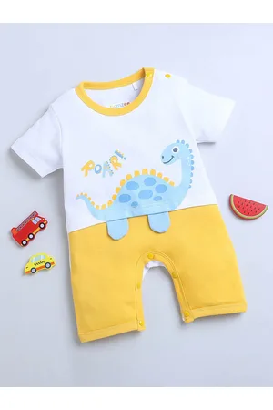 BUMZEE Infant Boys Graphic Printed Pure Cotton Rompers