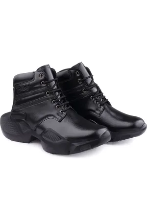 BXXY Men High-Top Lace-Up Chunky Elavator Boots