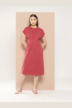 Chemistry Extended Sleeves A-Line Midi Dress