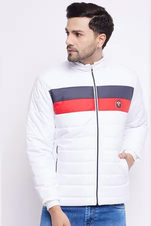 Duke Striped Mock Collar Long Sleeves Padded Jacket