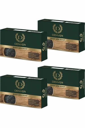 Denver Set Of 4 Detox Body Spa Soap Enriched With Activated Charcoal - 125g Each