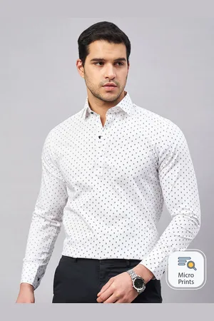 LOUIS STITCH Printed Pure Cotton Semiformal Shirt