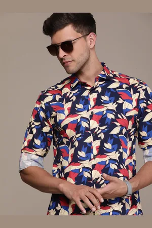 French Connection Men Pure Cotton Slim Fit Printed Casual Shirt