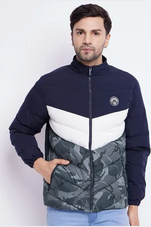 Duke Colourblocked Mock Collar Long Sleeves Puffer Jacket