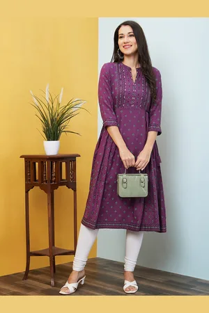 Globus Ethnic Motifs Printed A Line Kurta