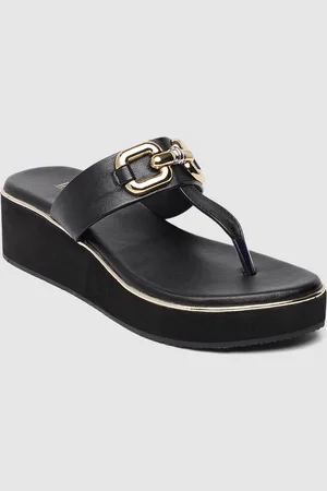 Inc 5 Women Western Embellished T-Strap Wedge Sandals