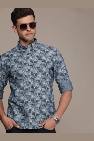 French Connection Men Pure Cotton Slim Fit Floral Printed Casual Shirt