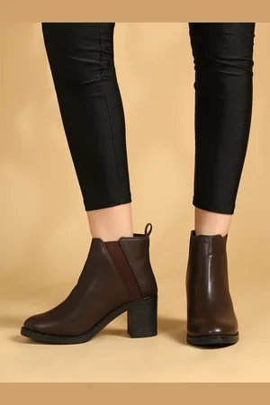 Inc 5 Women Mid Top Block Heels Chelsea Boots