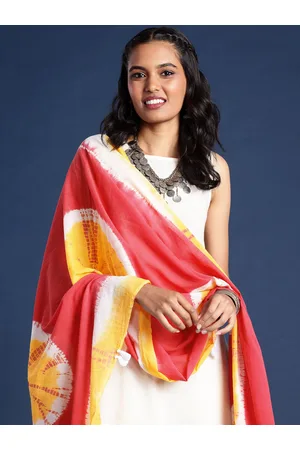 Taavi Pure Cotton Tie & Dye Shibori Dupatta