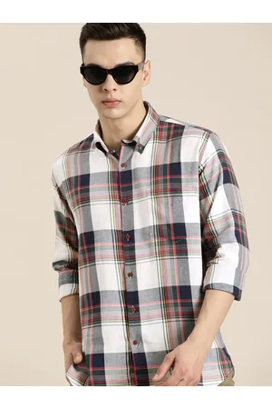 HANCOCK Men Comfort Slim Fit Checked Casual Shirt