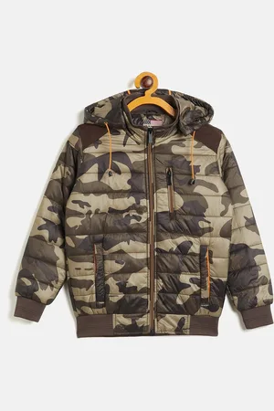Duke Boys Camouflage Printed Hooded Padded Jacket