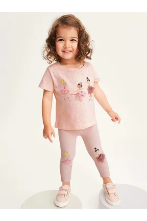 Stylecast Girls Printed Pure Cotton T-shirt With Pyjamas