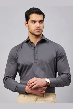 LOUIS STITCH Spread Collar Cotton Semiformal Shirt