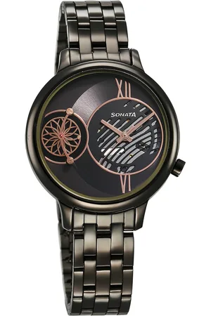 Sonata Women Water Resistance Stainless Steel Analogue Watch 8190QM01