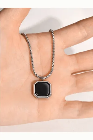 FIMBUL Men Silver Plated Pendant With Chain