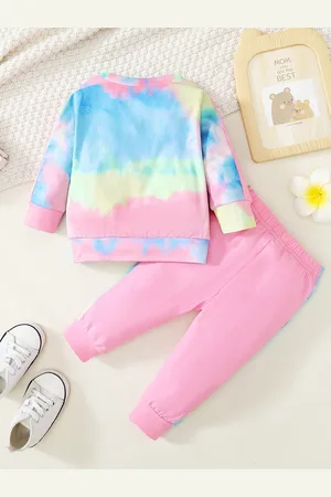 Stylecast Girls Blue & Pink Dyed Sweatshirt With Pyjamas