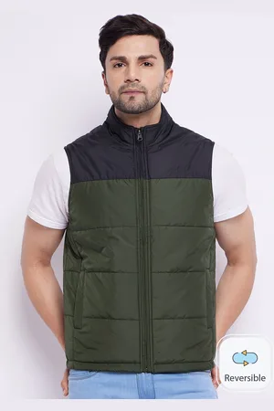 Duke Colourblocked Mock Collar Sleeveless Reversible Padded Jacket