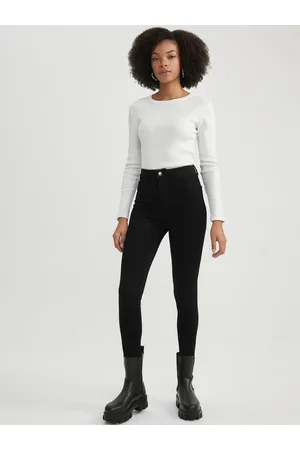 DeFacto Women Mid-Rise Clean Look Stretchable Jeans