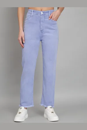 AngelFab Women Jean Straight Fit High-Rise Cotton Jeans