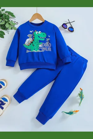 Googo Gaaga Boys Printed Pure Cotton Sweatshirt with Joggers