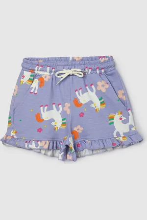 Max Collection Girls Conversational Printed Pure Cotton Shorts