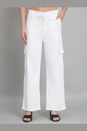 AngelFab Women Jean Relaxed Fit High-Rise Clean Look Cotton Jeans