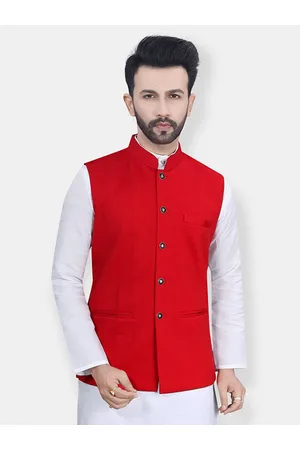 Avaeta Mandarin Collar Corduroy Nehru Jackets