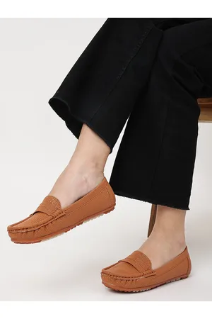 Marc Loire Women Tan Printed PU Loafers